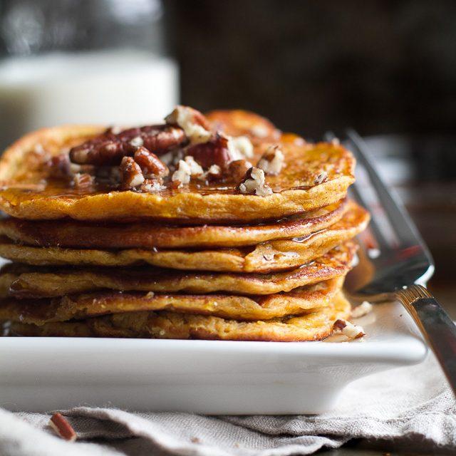 Sweet Potato Greek Yogurt Pancakes