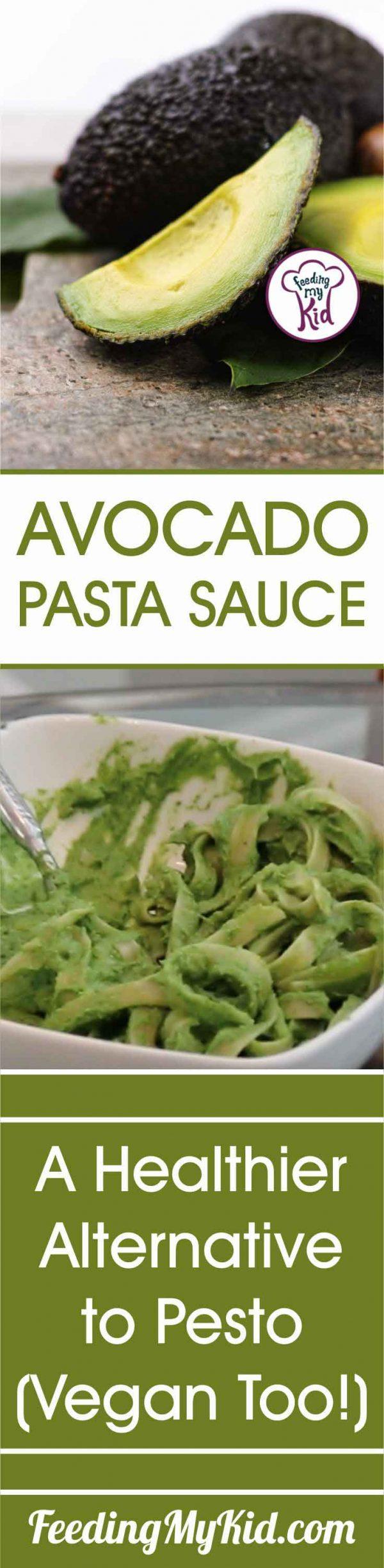 Avocado Pasta Sauce. A Healthier Alternative to Pesto