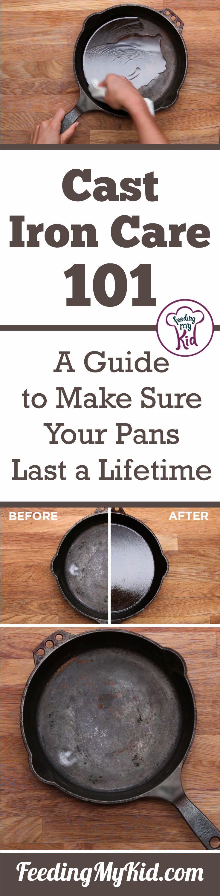 Love your cast iron cookware? Learn the best cast iron care strategies to make sure your cookware lasts a lifetime! You'll be surprised how easy it is.