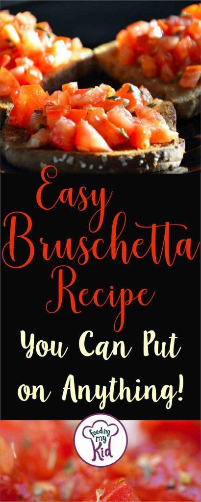 I love this version of classic bruschetta.This easy bruschetta recipe is not only delicious but versatile. No baking or cooking required!