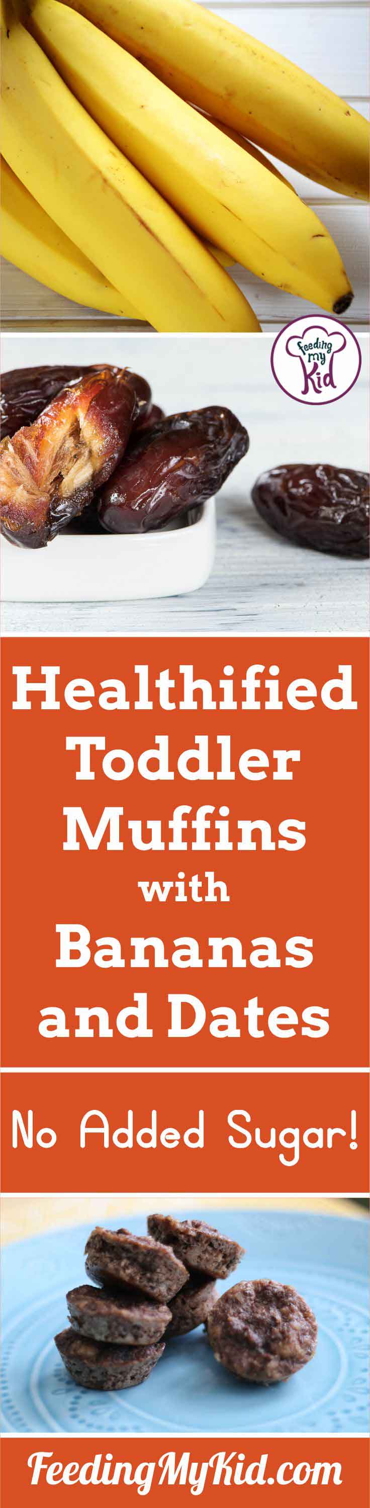 These healthy muffins are sweetened with dates and use almond meal instead of all-purpose four. Nutrient-packed and delicious, your toddler will love them.