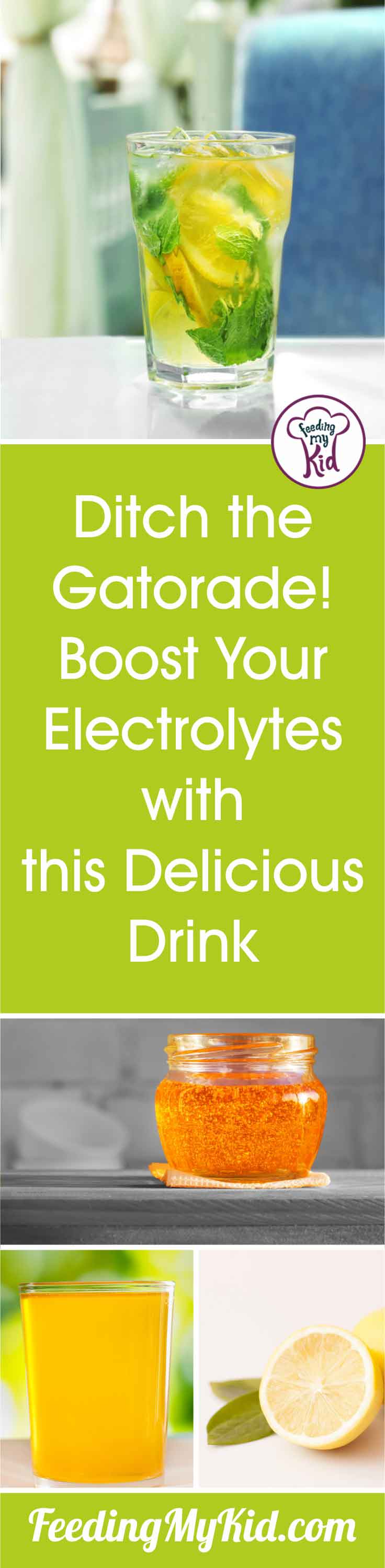 This homemade electrolyte drink is perfect for those days when your kids play outside all day. Better than the store-bought stuff!