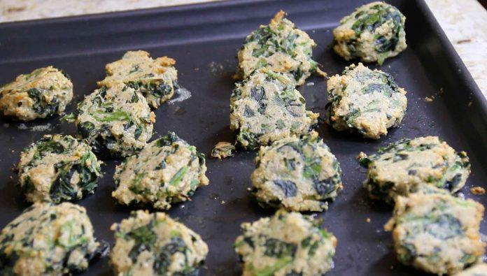 These spinach balls are easy to make and a great grab and go snack. They're the perfect healthy snack for toddlers and preschoolers.