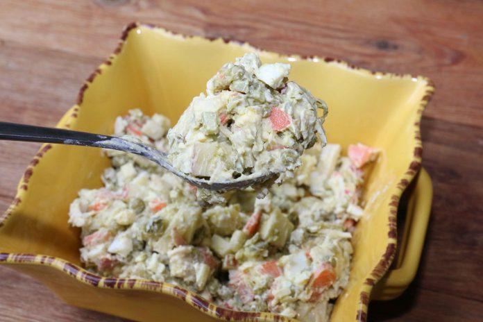 This is my version of the quintessential potato salad. This Russian potato salad is savory, a little sweet, and absolutely delicious.