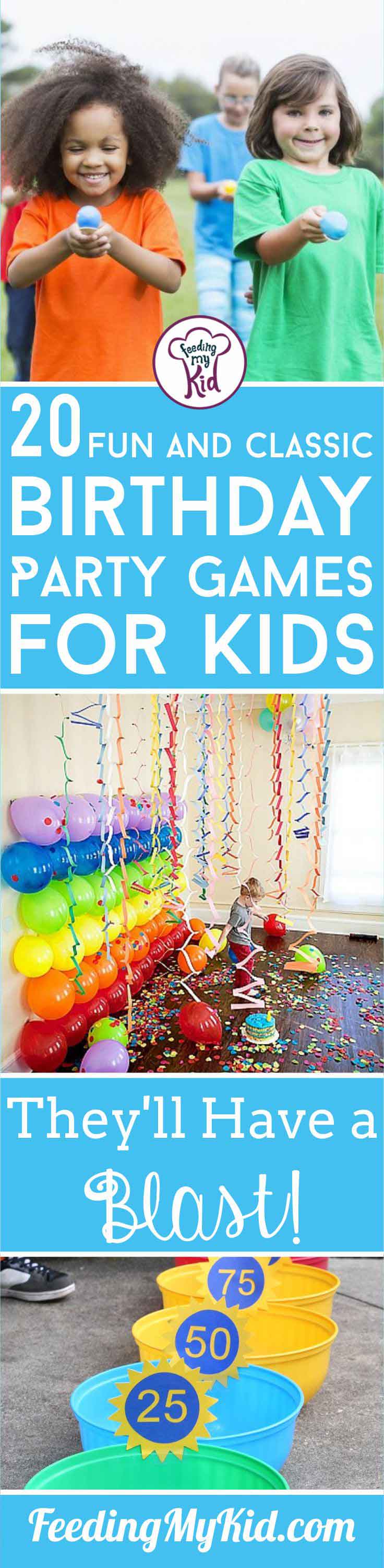 It can be stressful throwing a party for a bunch of kids. With these birthday party games, they won't be bored and you'll keep your sanity!