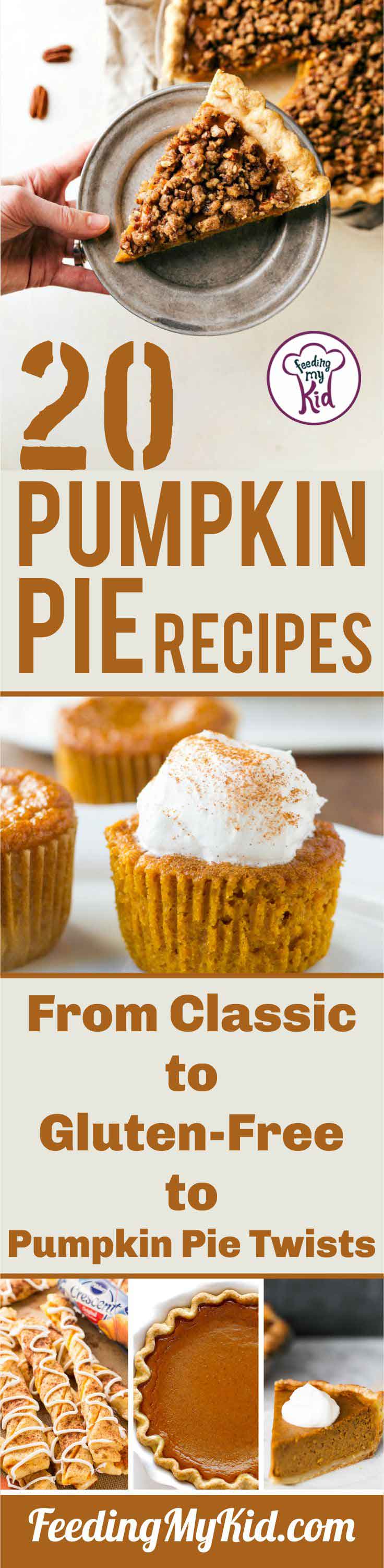 Pumpkin pie is one of those classic Fall desserts. I can eat it all year long! These pumpkin pie recipe varieties mix it up for year-round enjoyment.