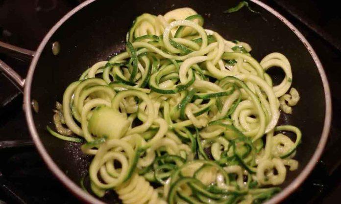 These spiralized zucchini noodles are super simple! These are the perfect substitute for any pasta. You won't even miss pasta once you've tried this!