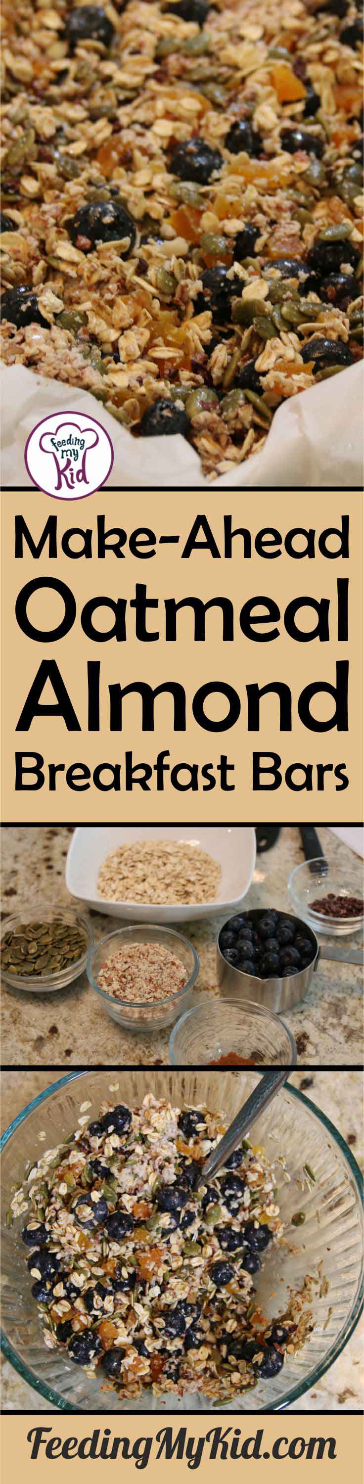 This breakfast bar recipe is perfect for those busy mornings. You can make this ahead of time and save for the whole week! Your kids will love it.