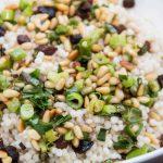 This Israeli couscous salad has the mild flavor of scallions and the nuttiness if the pine nuts. Try this super simple side dish any night of the week.