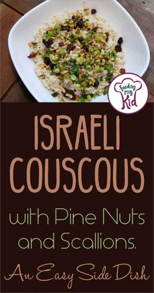 This Israeli couscous salad has the mild flavor of scallions and the nuttiness if the pine nuts. Try this super simple side dish any night of the week.