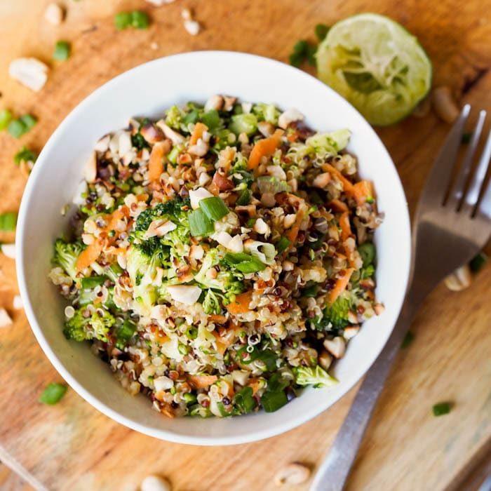 Thai Veggie Quinoa Bowl Recipe (Gluten-Free, Vegan)