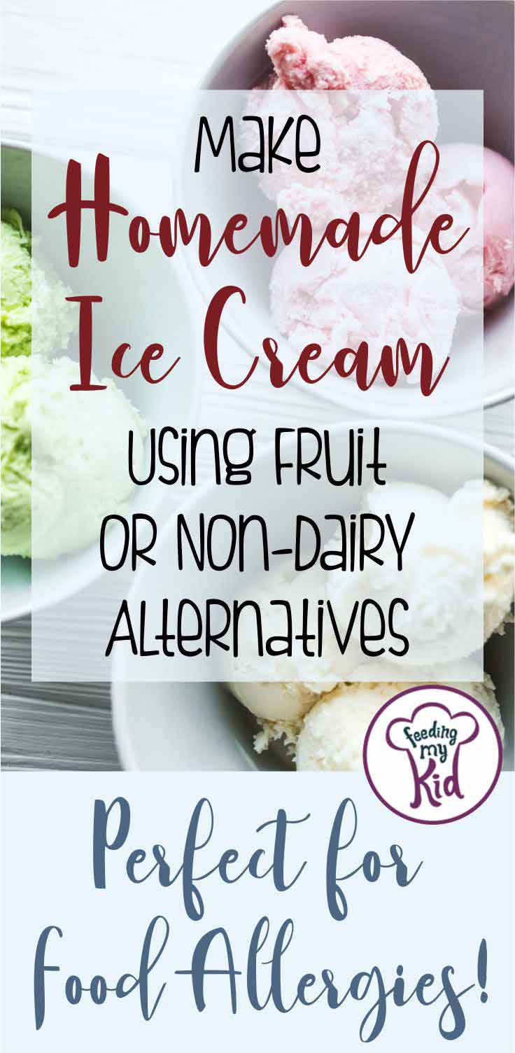 Homemade ice cream is a sure way to avoid ingredients that might spur an allergy attack. Use any fruit and dairy-free alternatives that you love!