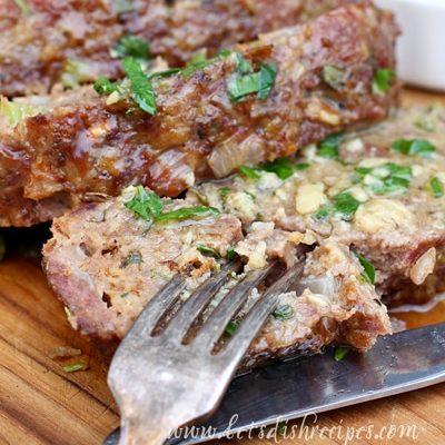 Herb and Garlic Meatloaf with Garlic Butter Sauce