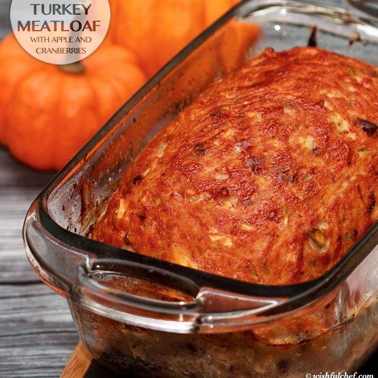 Turkey Meatloaf with Apple and Cranberries