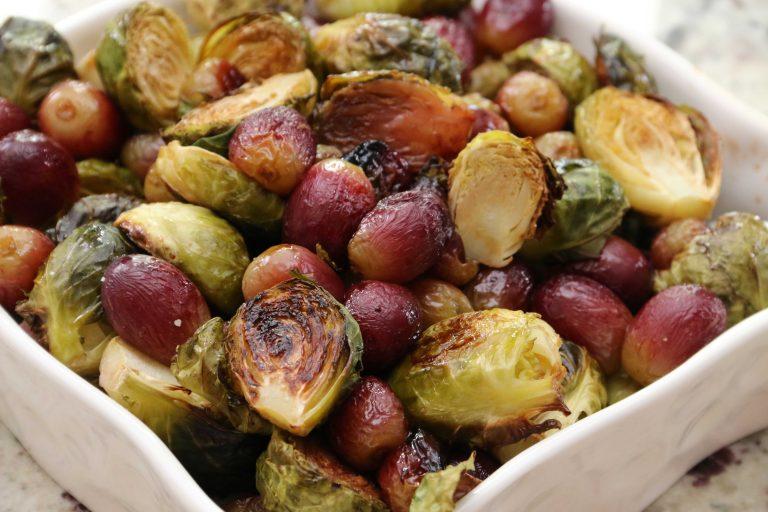 Recipe: Roasted Brussels Sprouts with Grapes. Delicious!!